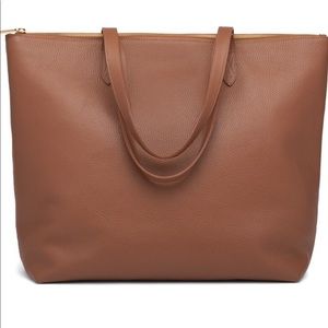 Cuyana Zip Top Tote Caramel